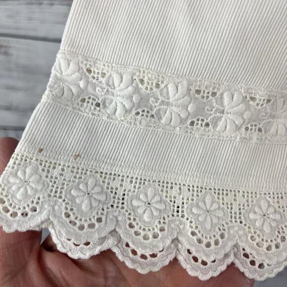 Vintage Ivory Handmade Dressing Bed Jacket Chemise Robe Lace Collar size L/XL - Picture 11 of 16